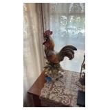 Vintage porcelain rooster figurine marked Japan