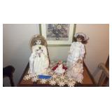 (4) vintage porcelain dolls