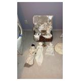 Vintage sachet pillow; Stuffed animals and dolls