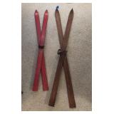 Decorative wood skis