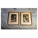 (2) Framed New Orleans themed prints 11”x 9”: