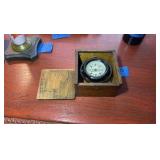 Antique Gimbaled Marine Compass in binnacle style box