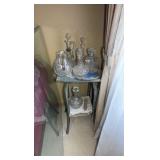 (6) Vintage cut glass decanters