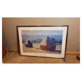 Haystacks by impressionist Monet. 37” x 26”
