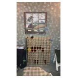Wine free-standing rack American folk art 32” x 30”