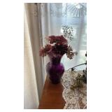 (4) lamps; (2) vases; (1) amethyst