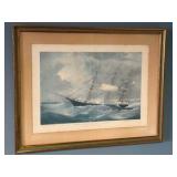 Framed print United States Sailing Ship "Meridian"