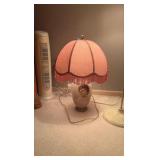 Vintage boudoir table lamp and floor lamp