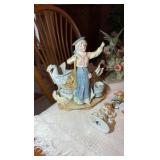 Ceramic and porcelain figurines.