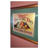 Framed bright print of "Lord give us ..."