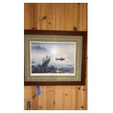Ltd Ed. Bass at Daybreak by Kouba framed print 36" x 30”