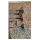 5 Vintage golf clubs