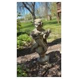 Lawn Sculpture holding a lute 3 foot H