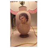 Vintage boudoir table lamp and floor lamp