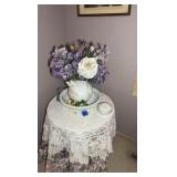 Vintage wash basin, pitcher and covered dish