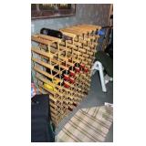 Wine free-standing rack American folk art 32” x 30”
