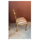 Gold painted upholstered seat chair