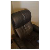 Scandanavian-inspired lounge chair with ottoman
