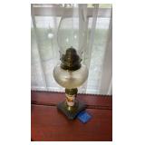 Vintage kerosene lamp, hand painted