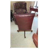 Leather Tufted Office task Chair with wheelss