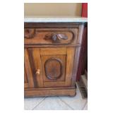 Vintage cabinet with marble top