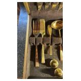 Vintage Dirilyte Dirigold flatware set Midcentury Modern