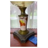 Vintage kerosene lamp, hand painted