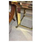Vintage brass / glass table H21” x W22” x D27”