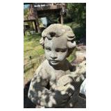 Lawn Sculpture holding a lute 3 foot H