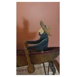Vintage Balancing Toy Pendulum Painted Man in A Row Boat
