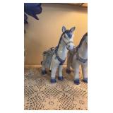 (2) Bombay company porcelain horse; planter