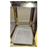 Vintage brass / glass table H21” x W22” x D27”
