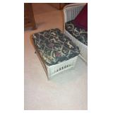 Wicker chair with matching footrest