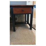 (2) side tables D27” x H2’ x L23” and D26” x H2’ x L26”