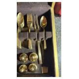 Vintage Dirilyte Dirigold flatware set Midcentury Modern