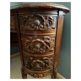 Vintage Kidney-shaped writing desk Victorian Revival style