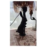 (4) lamps; (2) vases; (1) amethyst