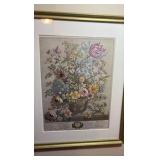 (2) Britt Prints floral artwork 18” x 22”