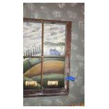 Wine free-standing rack American folk art 32” x 30”