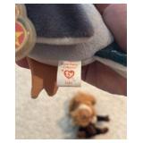 (5) stuffed animals, 4 of them are Ty