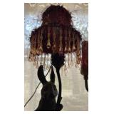 (4) lamps; (2) vases; (1) amethyst