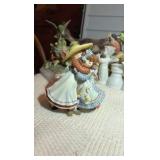 Ceramic and porcelain figurines.