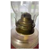 Vintage kerosene lamp, hand painted