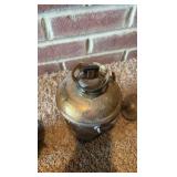 (2) Antique Carbide lamps; jeweled Alladin