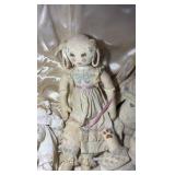 Vintage sachet pillow; Stuffed animals and dolls