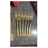 Vintage Dirilyte Dirigold flatware set Midcentury Modern
