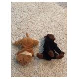 (5) stuffed animals, 4 of them are Ty