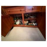 Buffet cabinet L65” x H80” x D19” (items in cabinet not included)