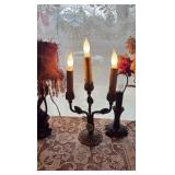 (4) lamps; (2) vases; (1) amethyst