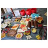 Huge lot of party supplies, grillin...